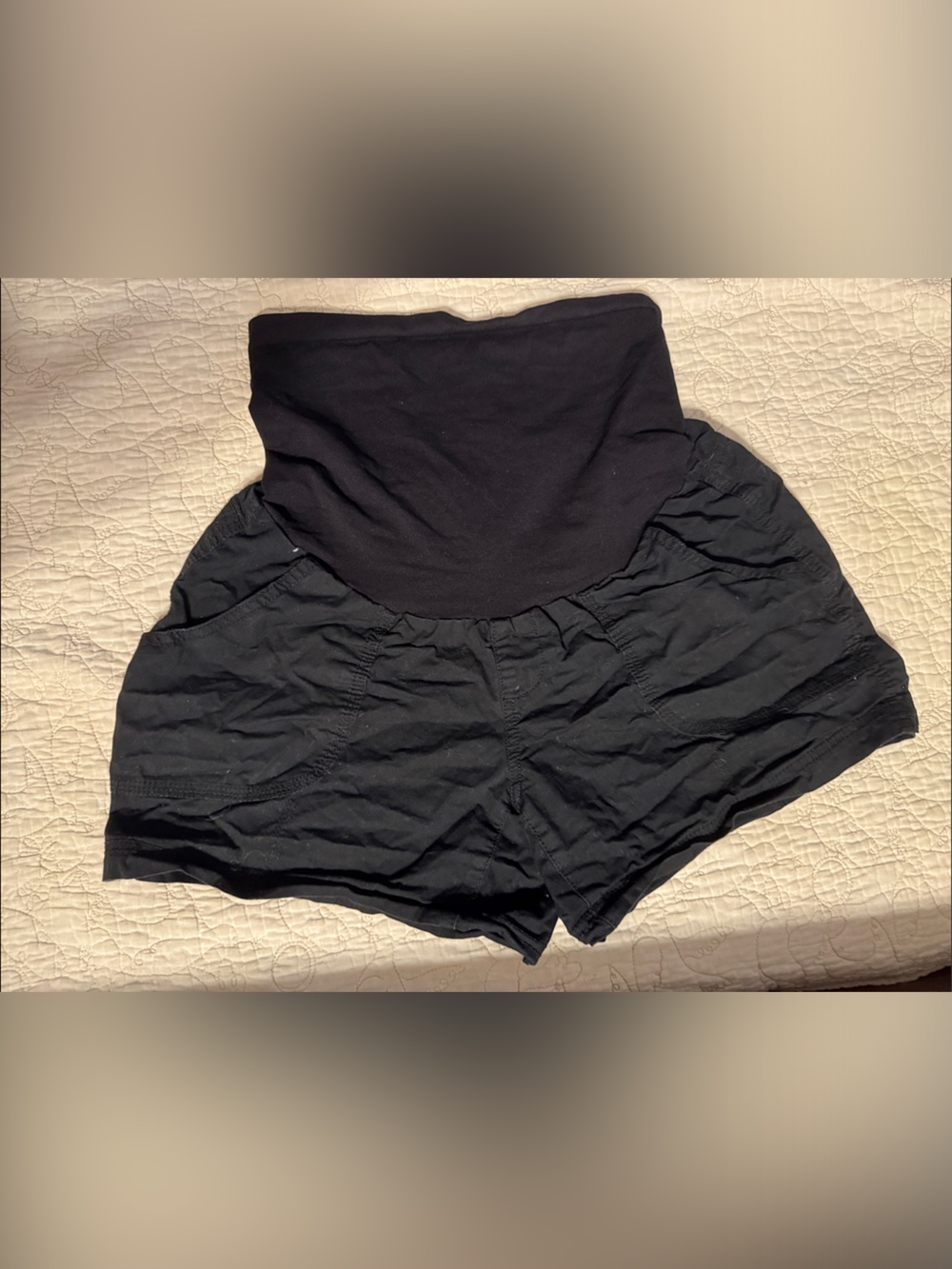 Motherhood Maternity Black Stretch Shorts